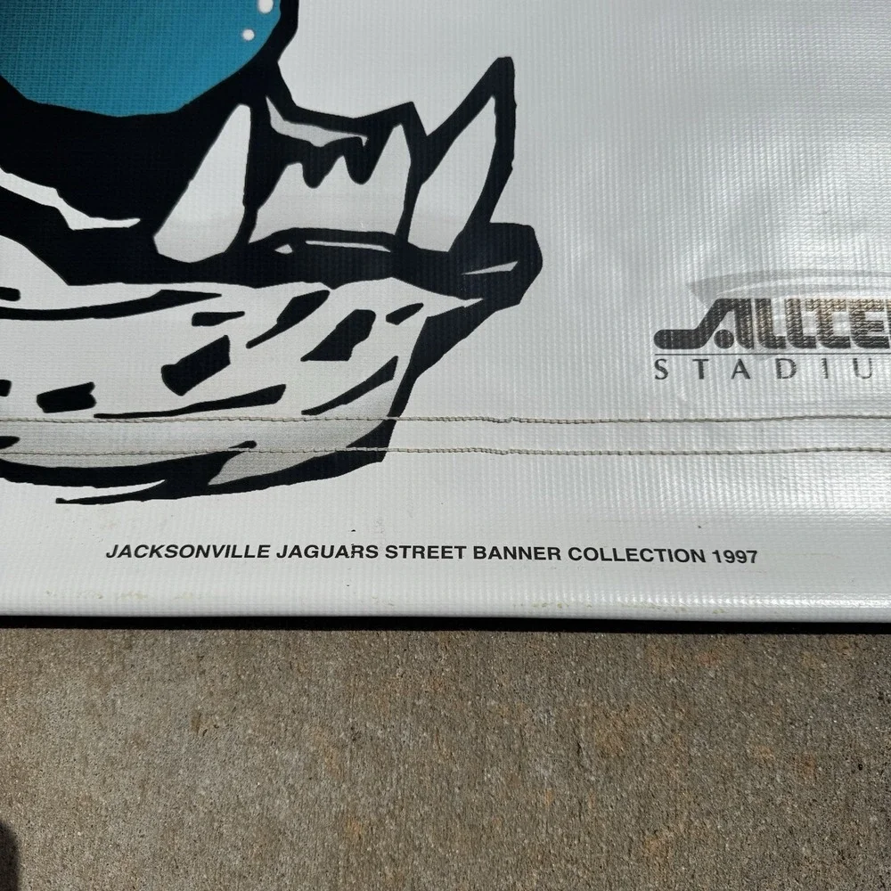 Vintage Jacksonville‎ Jaguars Street Banner Collection 1997 Banner NFL 43